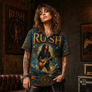 Rush Hawaiian Shirt, Signals Era Prog Button Up, Subdivisions Rock Fan Gift