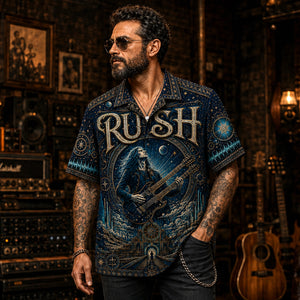 Rush Hawaiian Shirt, Grace Under Pressure Button Up, Distant Early Warning Fan Gift