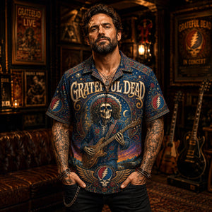 Grateful Dead Hawaiian Shirt, Uncle Johns Band Button Up, Classic Jam Rock Fan Gift