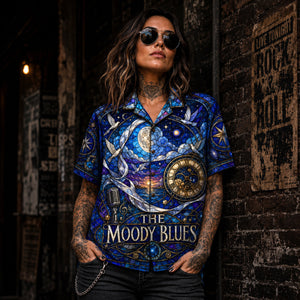 The Moody Blues Hawaiian Shirt, Nights in White Satin Button Up, Classic Prog Pop Fan Gift