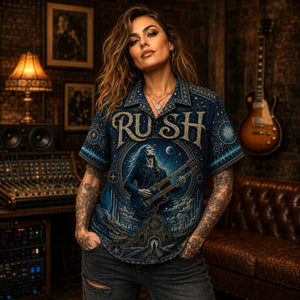 Rush Hawaiian Shirt, Grace Under Pressure Button Up, Distant Early Warning Fan Gift
