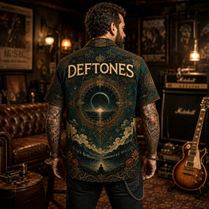 Deftones Hawaiian Shirt, Saturday Night Wrist Button Up, Cherry Waves Music Fan Gift