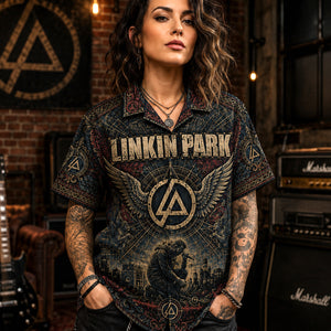 Linkin Park Hawaiian Shirt, Living Things Button Up, Burn It Down Music Fan Gift
