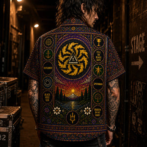 Soundgarden Hawaiian Shirt, Superunknown Grunge Button Up, Black Hole Sun Music Fan Gift