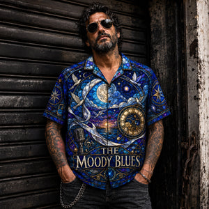 The Moody Blues Hawaiian Shirt, Nights in White Satin Button Up, Classic Prog Pop Fan Gift