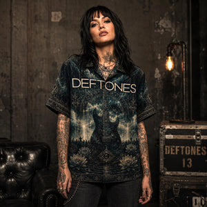 Deftones Hawaiian Shirt, Digital Bath Alt Rock Button Up, White Pony Music Fan Gift