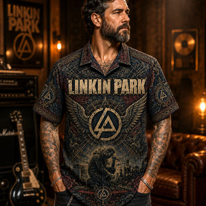 Linkin Park Hawaiian Shirt, Living Things Button Up, Burn It Down Music Fan Gift