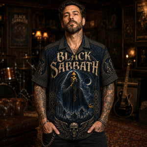 Black Sabbath Hawaiian Shirt, Master of Reality Button Up, Sweet Leaf Metal Fan Gift