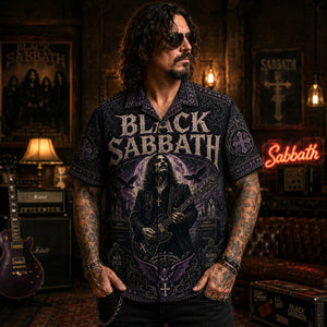 Black Sabbath Hawaiian Shirt, War Pigs Doom Rock Button Up, Paranoid Album Fan Gift