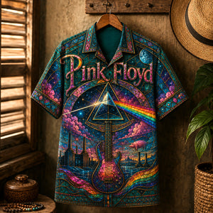 Pink Floyd Hawaiian Shirt, Atom Heart Mother Button Up, Prog Rock Collector Gift