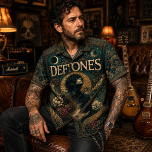 Deftones Hawaiian Shirt, Saturday Night Wrist Button Up, Cherry Waves Music Fan Gift