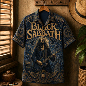 Black Sabbath Hawaiian Shirt, Sabbath Bloody Sabbath Button Up, Doom Rock Collector Gift