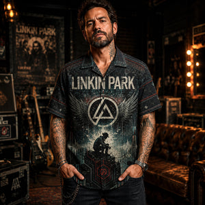 Linkin Park Hawaiian Shirt, Crawling Nu Metal Button Up, Early Era Rock Fan Gift