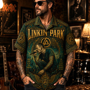 Linkin Park Hawaiian Shirt, A Thousand Suns Button Up, Alternative Rock Collector Gift