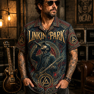 Linkin Park Hawaiian Shirt, One More Light Button Up, Modern Rock Fan Gift