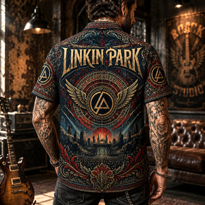 Linkin Park Hawaiian Shirt, One More Light Button Up, Modern Rock Fan Gift