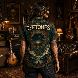 Deftones Hawaiian Shirt, Saturday Night Wrist Button Up, Cherry Waves Music Fan Gift