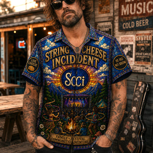The String Cheese Incident Hawaiian Shirt, Iconic Music Artwork Button Up, Rock Culture Fan Gift