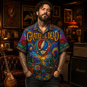 Grateful Dead Hawaiian Shirt, Terrapin Station Button Up, Deadhead Collector Gift