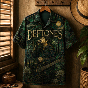 Deftones Hawaiian Shirt, White Pony Alt Metal Button Up, Digital Bath Music Fan Gift