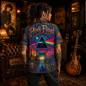 Pink Floyd Hawaiian Shirt, Atom Heart Mother Button Up, Prog Rock Collector Gift
