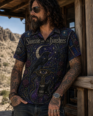 Siouxsie and the Banshees Hawaiian Shirt, Gothic Post Punk Button Up, Banshees Alternative Fan Gift