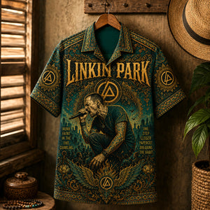Linkin Park Hawaiian Shirt, A Thousand Suns Button Up, Alternative Rock Collector Gift