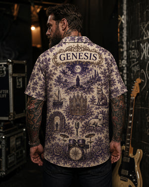 Genesis Hawaiian Shirt, Invisible Touch Prog Pop Button Up, Phil Collins Era Fan Gift