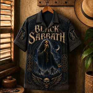 Black Sabbath Hawaiian Shirt, Master of Reality Button Up, Sweet Leaf Metal Fan Gift