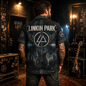 Linkin Park Hawaiian Shirt, Papercut Alternative Button Up, Hybrid Theory Collector Gift
