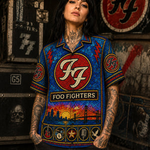 Foo Fighters Hawaiian Shirt, Everlong Alternative Rock Button Up, The Pretender Music Fan Gift