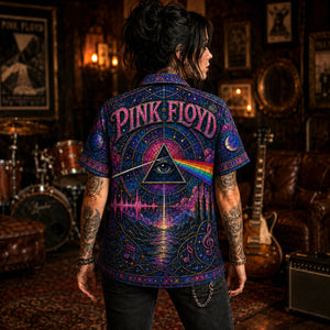 Pink Floyd Hawaiian Shirt, Division Bell Button Up, Classic Album Fan Gift
