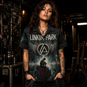 Linkin Park Hawaiian Shirt, Crawling Nu Metal Button Up, Early Era Rock Fan Gift
