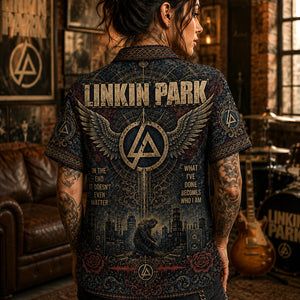 Linkin Park Hawaiian Shirt, Living Things Button Up, Burn It Down Music Fan Gift