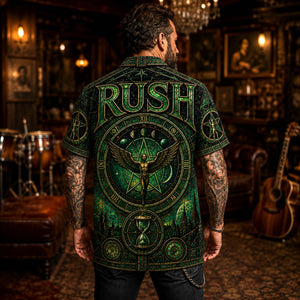Rush Hawaiian Shirt, Moving Pictures Prog Button Up, Tom Sawyer Rock Fan Gift
