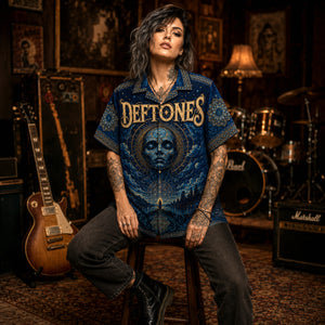 Deftones Hawaiian Shirt, Gore Era Alt Rock Button Up, Phantom Bride Fan Gift