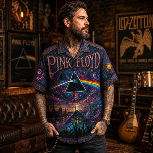 Pink Floyd Hawaiian Shirt, Piper at the Gates Button Up, Psychedelic Music Fan Gift