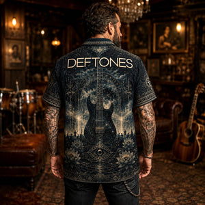 Deftones Hawaiian Shirt, Digital Bath Alt Rock Button Up, White Pony Music Fan Gift
