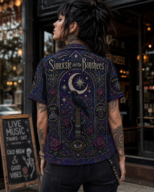 Siouxsie and the Banshees Hawaiian Shirt, Gothic Post Punk Button Up, Banshees Alternative Fan Gift