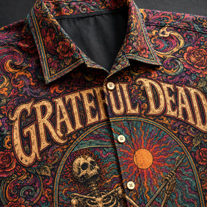 Grateful Dead Live Dead Hawaiian Shirt, 1969 Psychedelic Rock Button Up, Jerry Garcia Dark Star Era