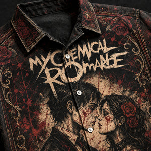 My Chemical Romance Three Cheers Hawaiian Shirt, 2004 Album Inspired Button Up, Gerard Way Helena Era