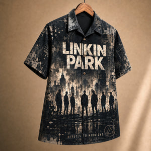 Linkin Park Minutes to Midnight Hawaiian Shirt, 2007 Alternative Rock Button Up, Chester Bennington What I've Done Era