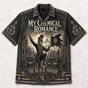 My Chemical Romance The Black Parade 2006 Hawaiian Shirt, Emo Rock Button Up, Gerard Way Welcome to the Black Parade Era