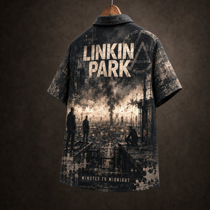 Linkin Park Minutes to Midnight Hawaiian Shirt, 2007 Alternative Rock Button Up, Chester Bennington What I've Done Era