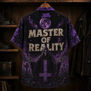 Black Sabbath Master of Reality Hawaiian Shirt, 1971 Heavy Metal Button Up, Ozzy Osbourne Sweet Leaf Era