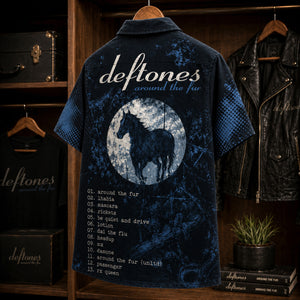 Deftones Around the Fur Hawaiian Shirt, 1997 Alternative Metal Button Up, Chino Moreno My Own Summer Era