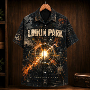 Linkin Park A Thousand Suns Hawaiian Shirt, 2010 Alternative Rock Button Up, Chester Bennington The Catalyst Era