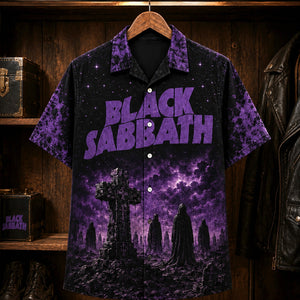 Black Sabbath Master of Reality Hawaiian Shirt, 1971 Heavy Metal Button Up, Ozzy Osbourne Sweet Leaf Era