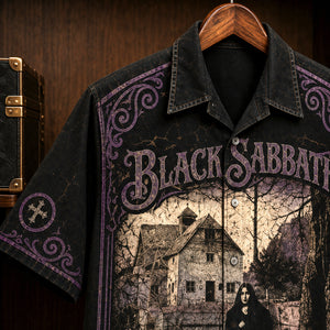 Black Sabbath 1970 Hawaiian Shirt, Debut Album Inspired Heavy Metal Button Up, Ozzy Osbourne Debut Era