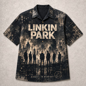Linkin Park Minutes to Midnight Hawaiian Shirt, 2007 Alternative Rock Button Up, Chester Bennington What I've Done Era
